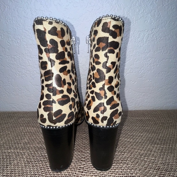 Coach Drea Brown and Black Ankle Booties with Leopard Print Size 6.5 - Picture 11 of 15